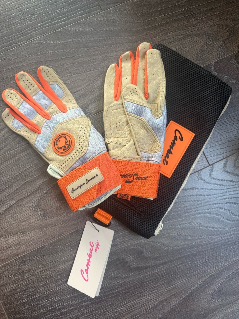 ⚾️🥎 COMBAT MFG Long Strap Baseball Batting Gloves - NEW LARGE